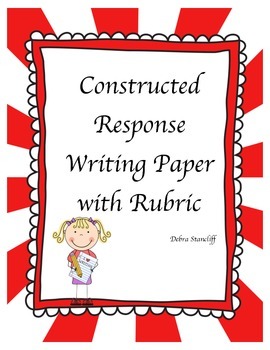 Preview of Second Grade Constructed Response Writing paper