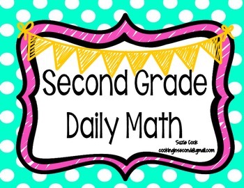 Preview of Second Grade Daily Math-SPIRAL REVIEW **100% COMMON CORE**