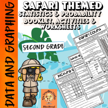 Preview of Second Grade Math: Data & Graphing Printable Booklet, Worksheets & Activities