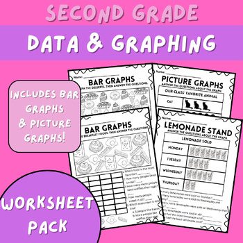 Preview of Second Grade Data and Graphing Worksheets & Activities