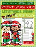 Second Grade December / Christmas Common Core No Prep Packet