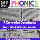 R controlled vowels worksheets and Decodable Stories No Prep Bundle