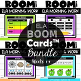Second Grade Digital Morning Work for Boom Cards™ {ELA} Weeks 1-4