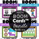Second Grade Digital Morning Work for Boom Cards™ Bundle W