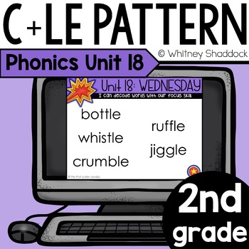 Preview of Consonant LE ending 2nd Grade Phonics PowerPoint Slides: Digital Phonics Unit 18