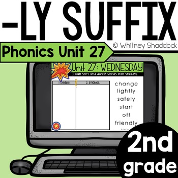 Preview of LY Suffix 2nd Grade Phonics PowerPoint Slides - Digital Phonics Unit 27