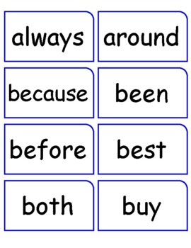 Second Grade Dolch Sight Word Flash Cards by Jen's Corner | TPT