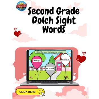 Preview of Second Grade Dolch Sight Word Review (Valentines Themed)