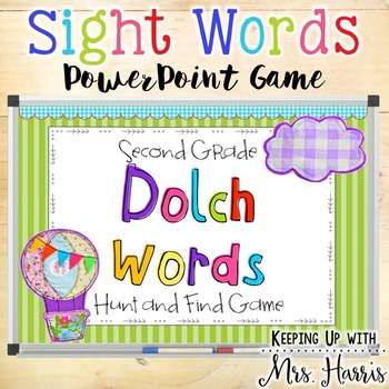 Preview of Second Grade Dolch Words - Sight Word Hunt PowerPoint Game