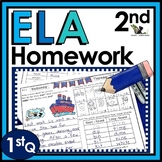 Second Grade ELA Homework with Digital Option - 1st Q