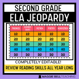 Second Grade ELA Jeopardy Review Game (completely editable)
