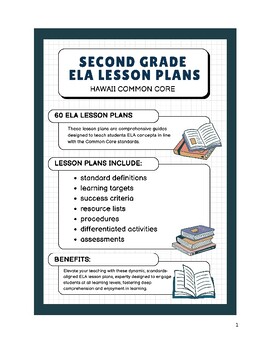 Preview of Second Grade ELA Lesson Plans - Hawaii Common Core