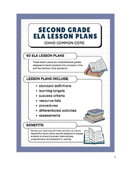 Preview of Second Grade ELA Lesson Plans - Idaho Common Core