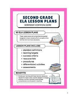 Preview of Second Grade ELA Lesson Plans - Vermont Common Core