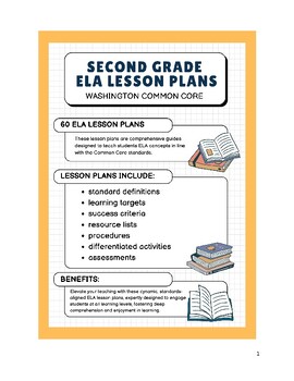 Preview of Second Grade ELA Lesson Plans - Washington Common Core
