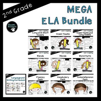 Preview of Second Grade ELA Mega Bundle (OVER 1,300 pages!)