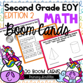 Second Grade EOY Math Review Digital BOOM Cards Edition 2