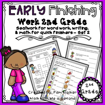 Preview of Second Grade Early Finisher Work Set 2