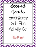 Second Grade Emergency Sub Plan Set Printable & Digital - 