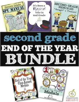 Preview of 2nd Grade End of the Year Bundle: Memory Books and Awards