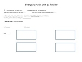 Second Grade Everyday Math Unit 11 Review