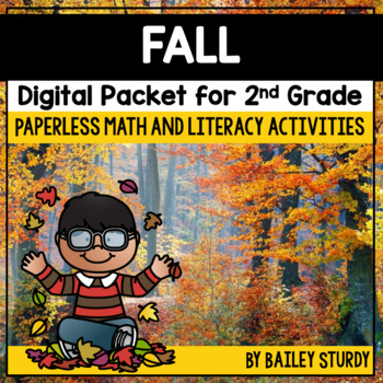 Preview of Second Grade Fall Math and Literacy Digital Packet