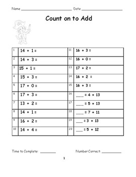 Second Grade Fluency Practice Strategies for Addition and Subtraction to 20