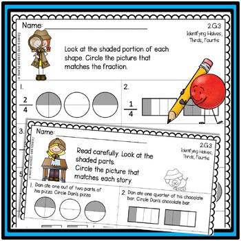 Fractions - 2nd Grade by Frogs Fairies and Lesson Plans | TpT