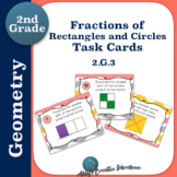 2.G.3 Task Cards Fractions of Circles and Rectangles
