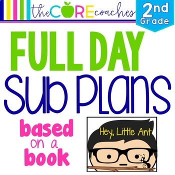 Preview of 2nd Grade Full Day Sub Plans - ELA, Math, Science, SS, Art, P.E. + more - Kit 1