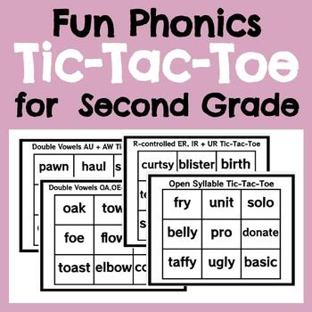 Preview of Second Grade Fun Phonics TIC-TAC-TOE