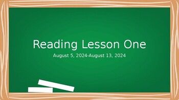 Preview of Second Grade GaReady Reading Lesson One ppt