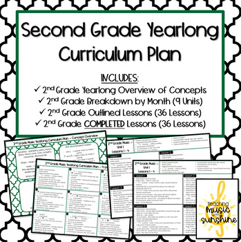 Preview of Second Grade General Music Full Curriculum