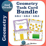 Second Grade Geometry Task Cards BUNDLE