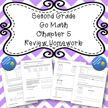 Second Grade Go Math Chapter 5 Review Homework | TpT