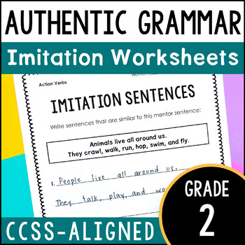 Preview of 2nd Grade Grammar Practice - Mentor Sentences & Imitation Sentences Worksheets