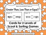 Comparing Numbers Task Cards for Sorting & Scoot  {2 & 3 D