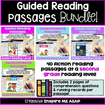 Preview of reading comprehension passages and questions 2nd grade
