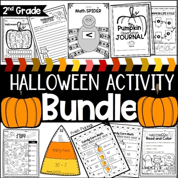 Preview of Second Grade Halloween Activity Bundle