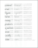 Second Grade High Frequency Site Word Handwriting Practice Page