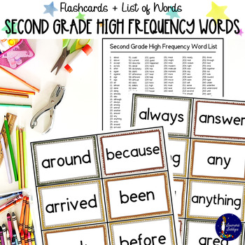 Preview of Second Grade High Frequency Words English and Spanish