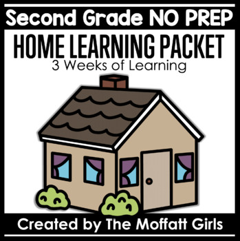 Preview of Second Grade Home Learning Packet NO PREP Distance Learning