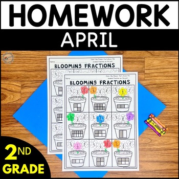 Preview of Second Grade Homework - April | Distance Learning