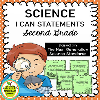 Preview of Science Second Grade "I Can" Statements for Science Standards