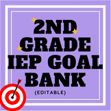 Second Grade IEP Goal Bank {editable}
