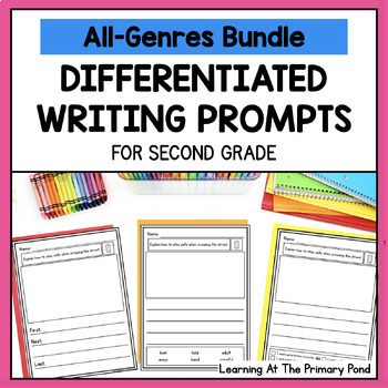 Preview of 2nd Grade Writing Prompts | Informational, Narrative, & Opinion Writing BUNDLE