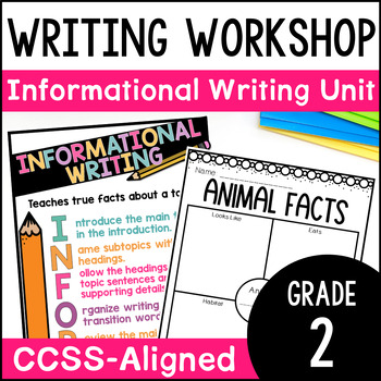 Preview of 2nd Grade Informational Writing Unit - Informative Writing Workshop Lessons