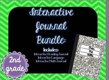 Preview of Second Grade Interactive Journals Bundle {Math, Language, Reading}