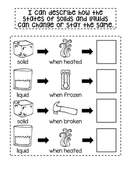 Second Grade Interactive Science Journal: Solids, Liquids, and Gases