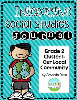 Preview of Second Grade Interactive Social Studies Journal - Cluster 1 {Editable}